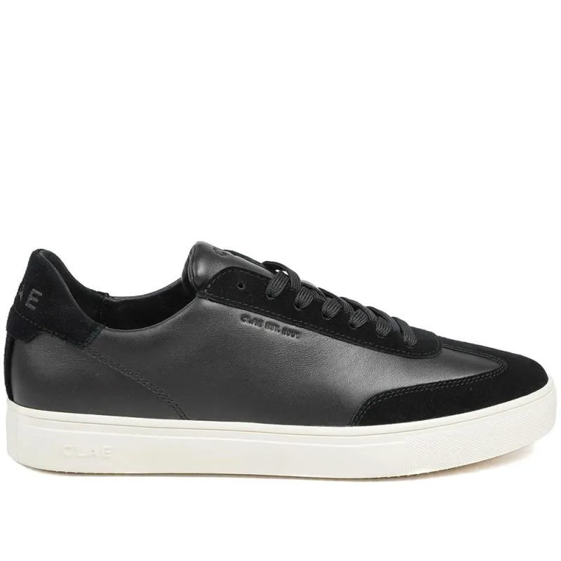 Clae Deane Leather Lace Up Trainers - CLAGB43503 / 329 184 - Black sold by Jones Bootmaker
