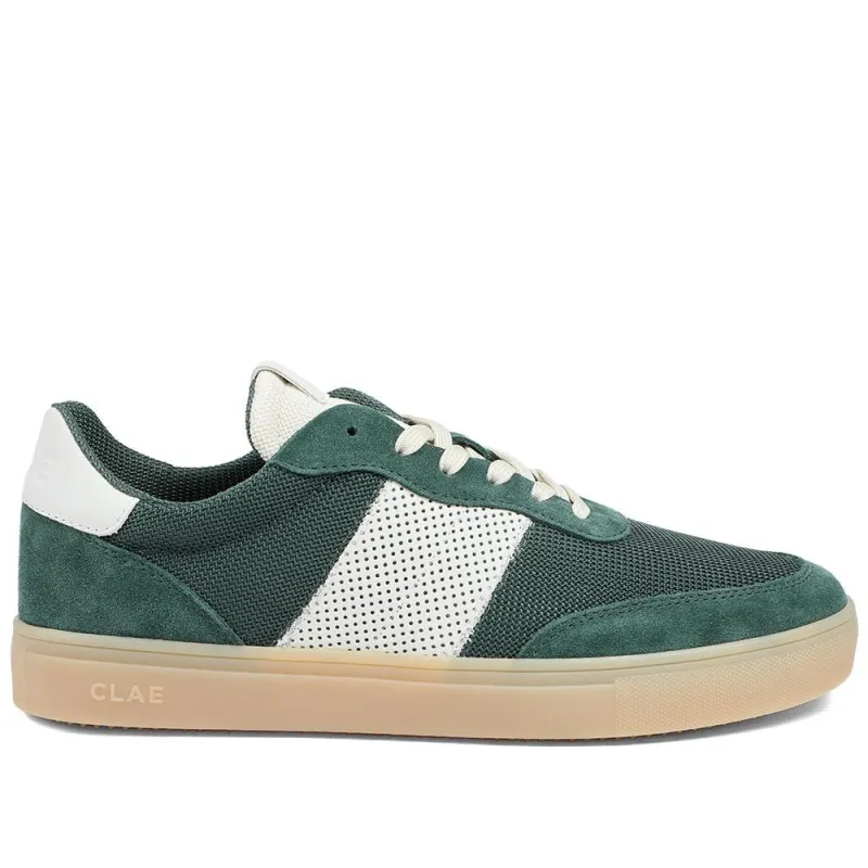 Clae Davis Leather Lace Up Trainers - CLAGB43501 / 329 181 - Forest Green sold by Jones Bootmaker