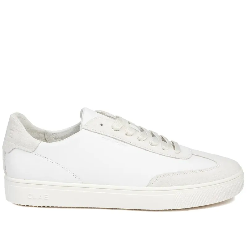 Clae Deane Leather Lace Up Trainers - CLAGB43503 / 329 184 - Beige made by Clae