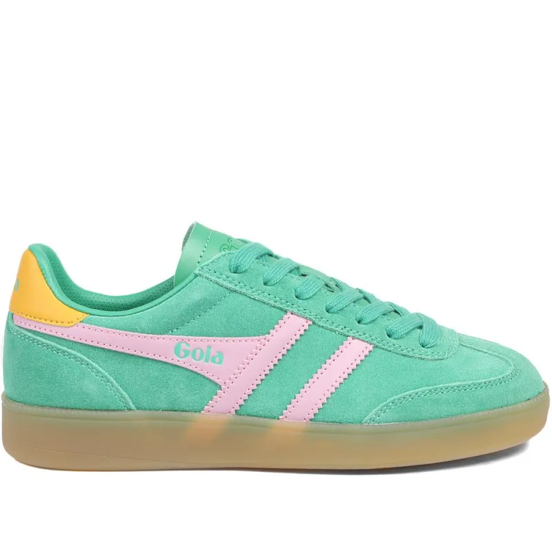 Gola Viper Leather Lace Up Trainers - JAC42501 / 327 785 - Green made by Gola
