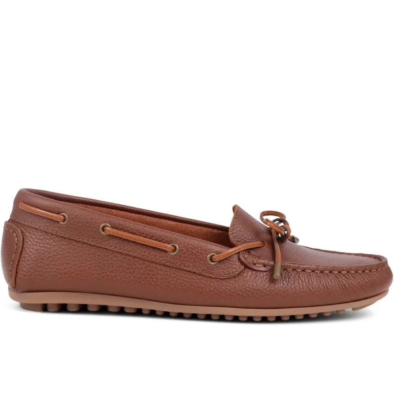 Perri Leather Loafers - PERRI / 325 191 - Tan made by Jones Bootmaker