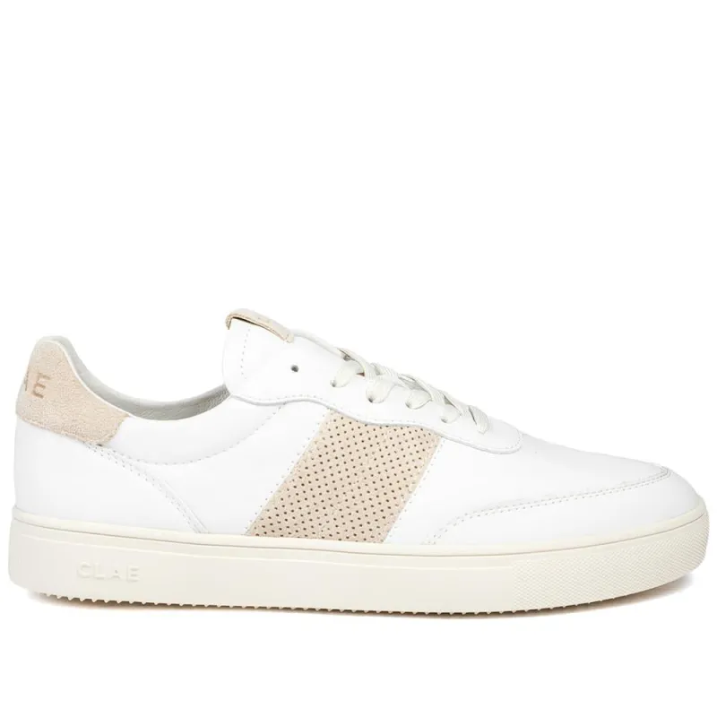 Clae Davis Leather Lace Up Trainers - CLAGB43501 / 329 181 - Beige sold by Jones Bootmaker