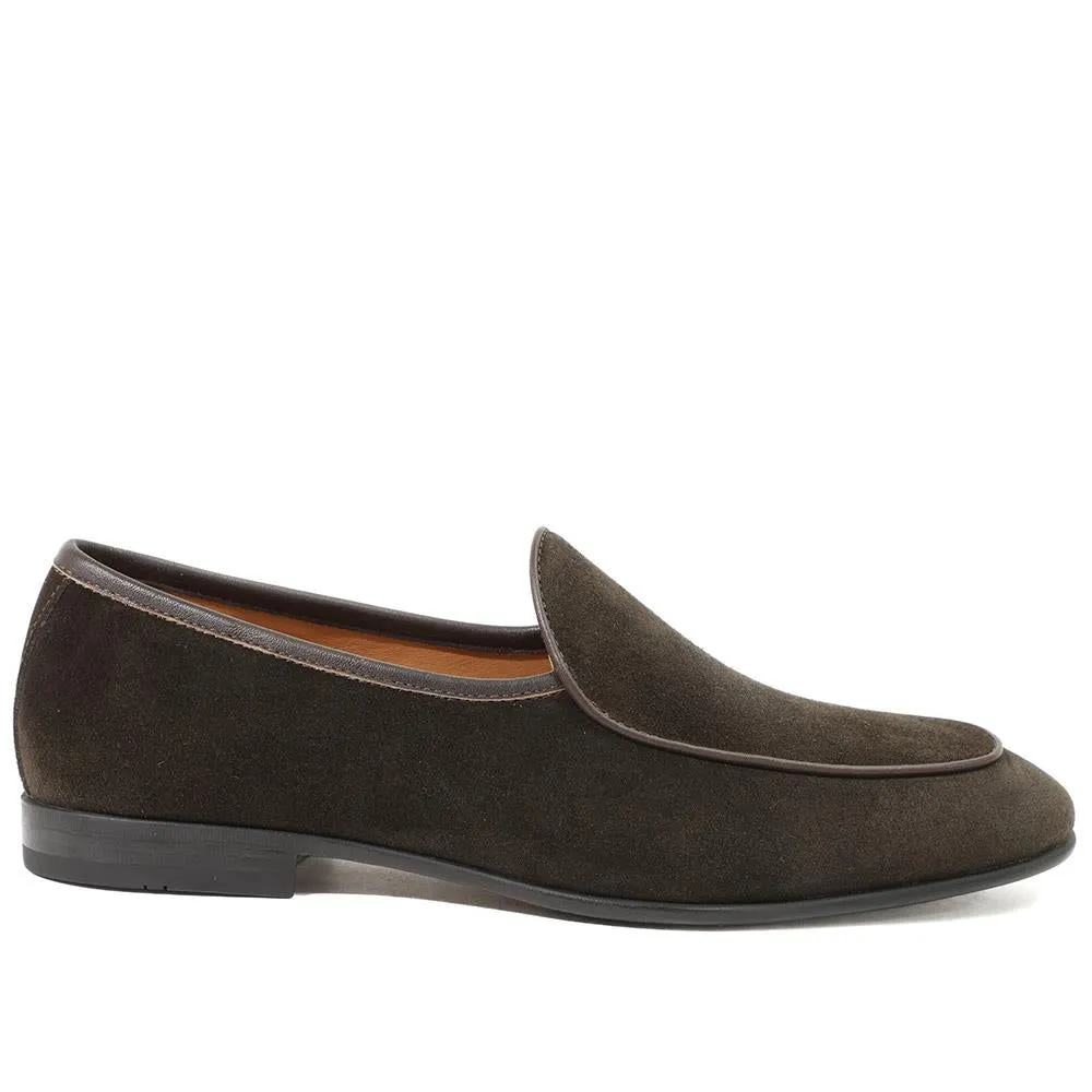 Royce Leather Loafers - ROYCE / 328 783 - Dark Brown Suede sold by Jones Bootmaker