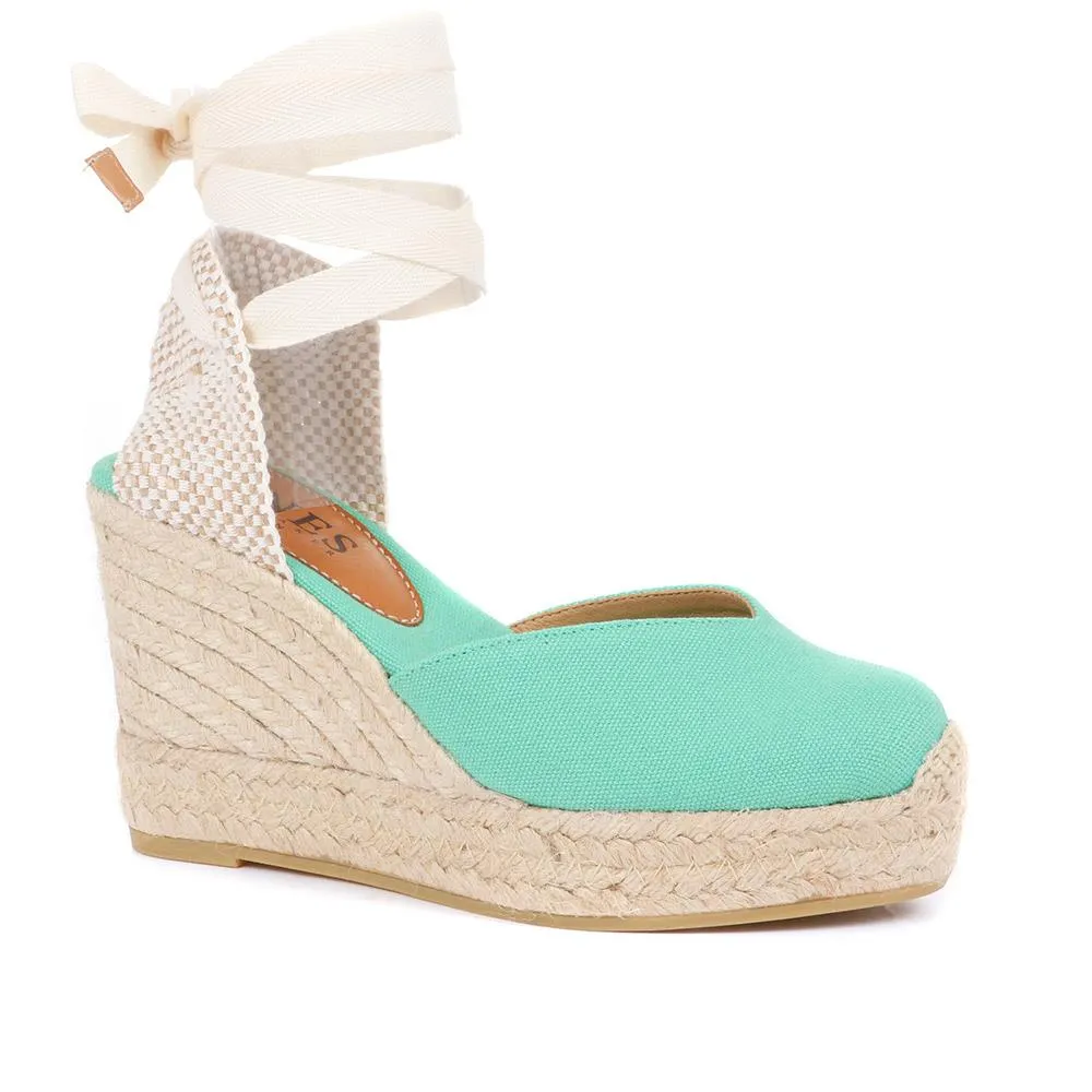 Alyssa Wedge Espadrille Sandals - ALYSSA / 320 328 - Green sold by Jones Bootmaker product image thumbnail 2
