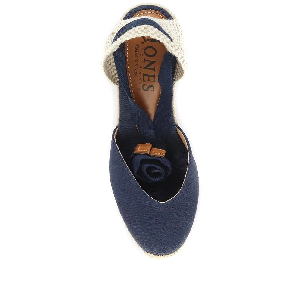 Alyssa Wedge Espadrille Sandals - ALYSSA / 320 328 - Navy sold by Jones Bootmaker product image thumbnail 4