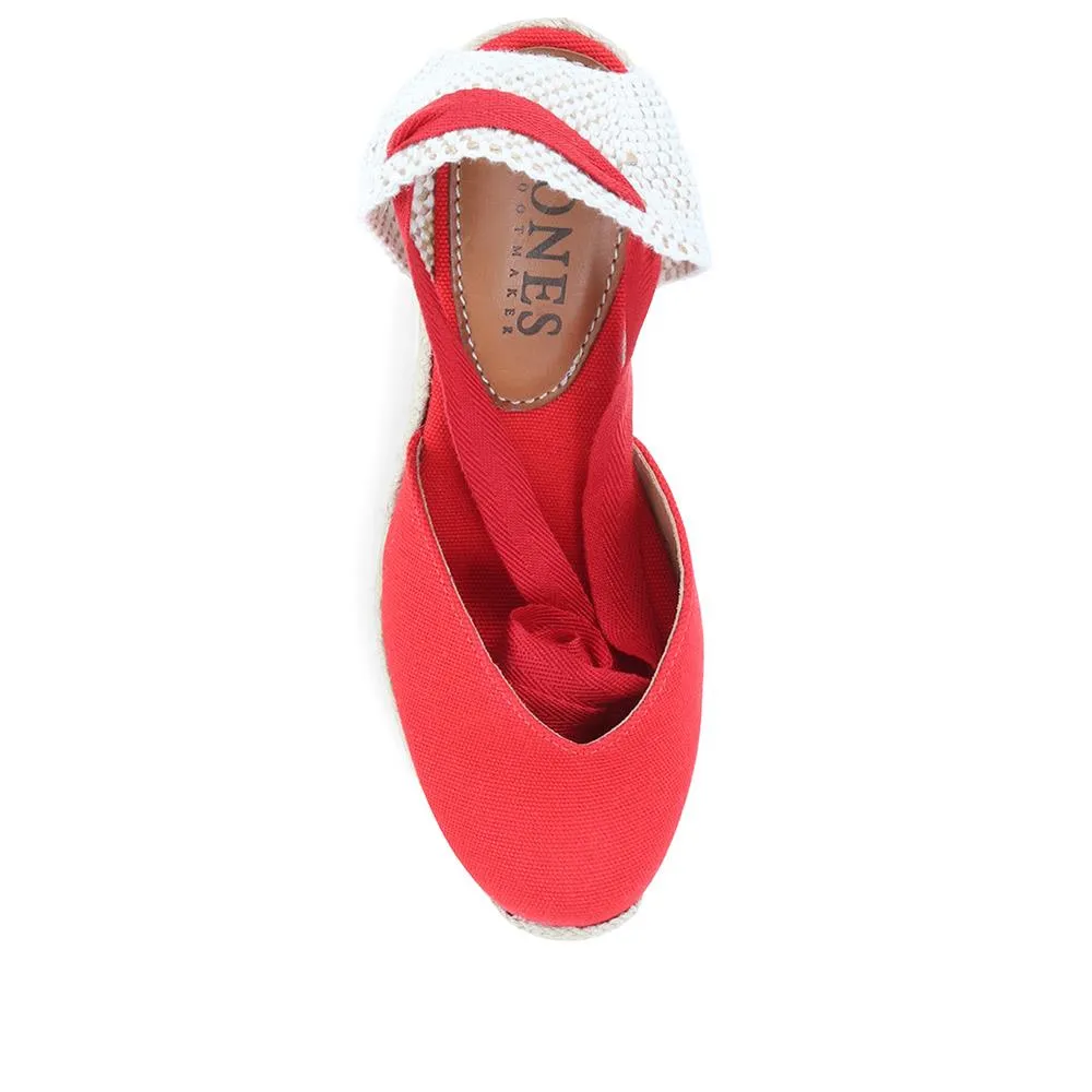 Alyssa Wedge Espadrille Sandals - ALYSSA / 320 328 - Red sold by Jones Bootmaker product image thumbnail 4