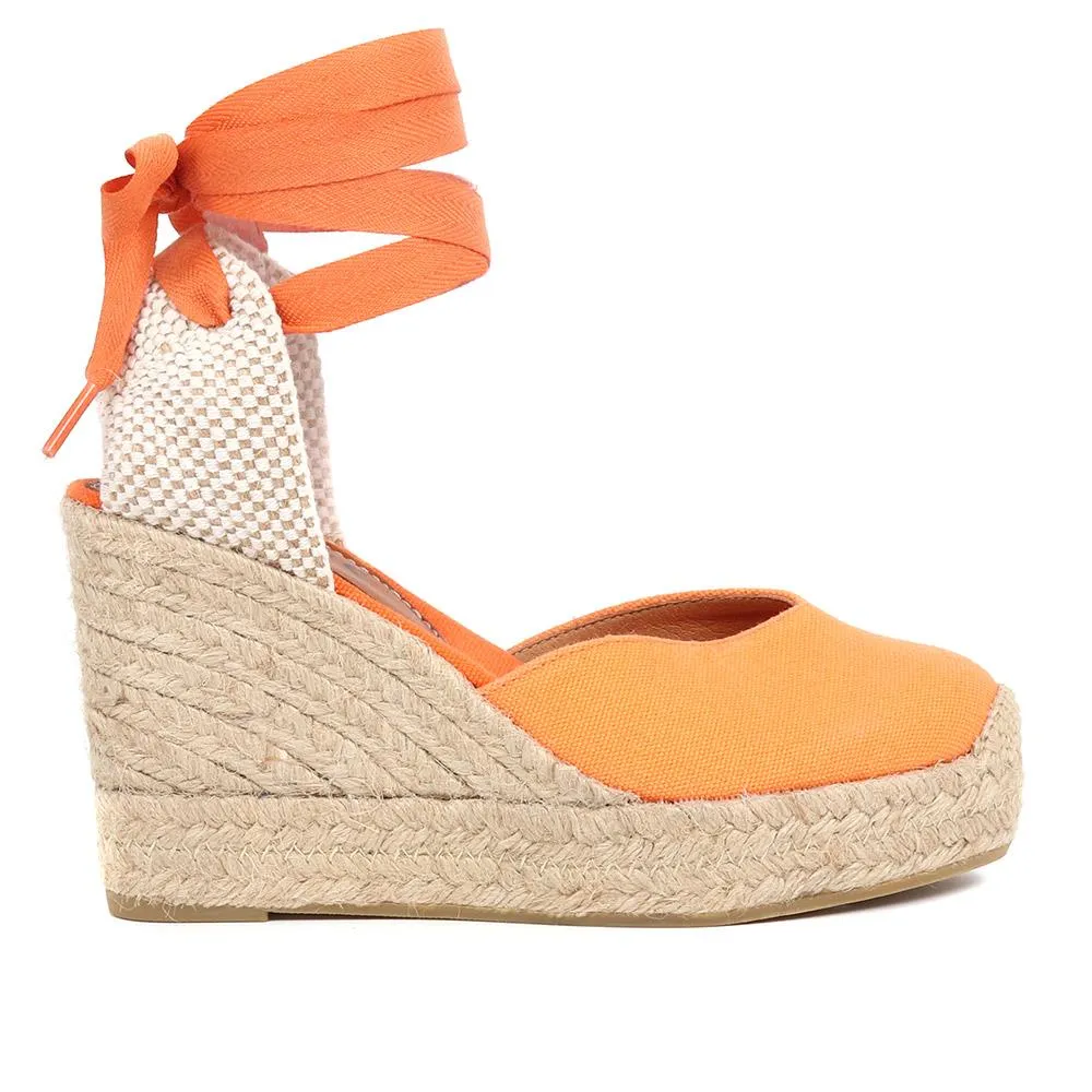 Alyssa Wedge Espadrille Sandals - ALYSSA / 320 328 - Orange sold by Jones Bootmaker