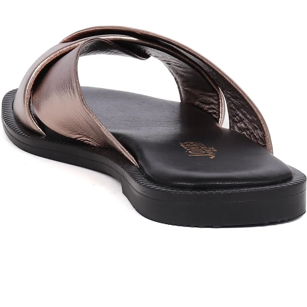 Hazelle Flat Mule Sandals - HAZELLE / 325 227 - Pewter sold by Jones Bootmaker product image thumbnail 3