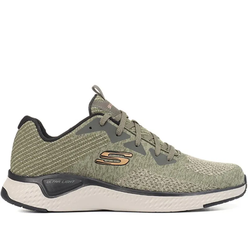 Solar Fuse Kryzik Sport-Knit Lace-Up Trainers - SKE31535 / 317 246 - Olive made by Skechers