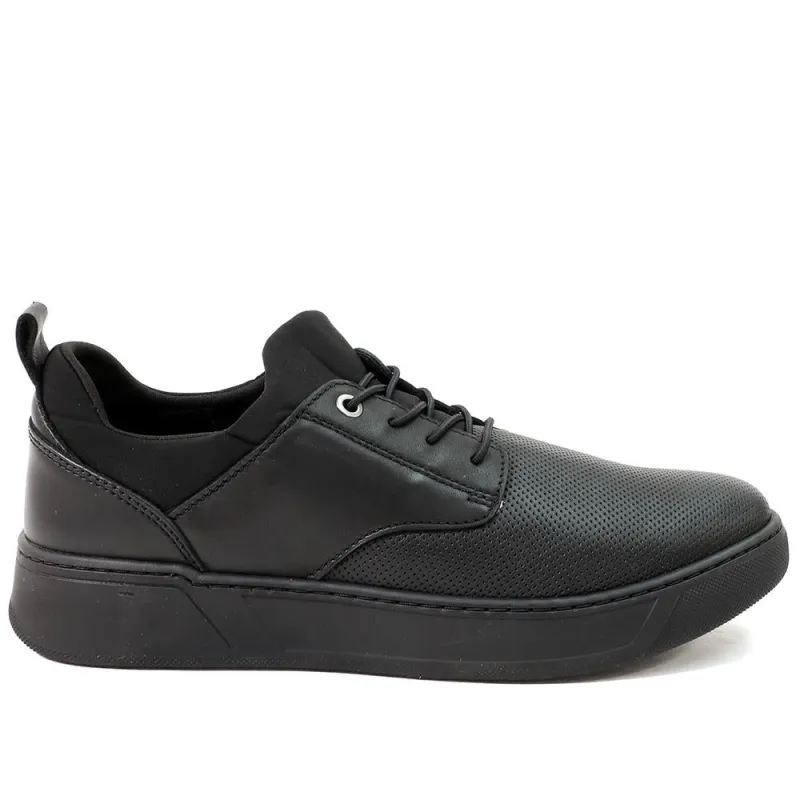 Seamus Casual Lace-Up Trainers - SEAMUS / 327 315 - Black Leather made by Jones Bootmaker