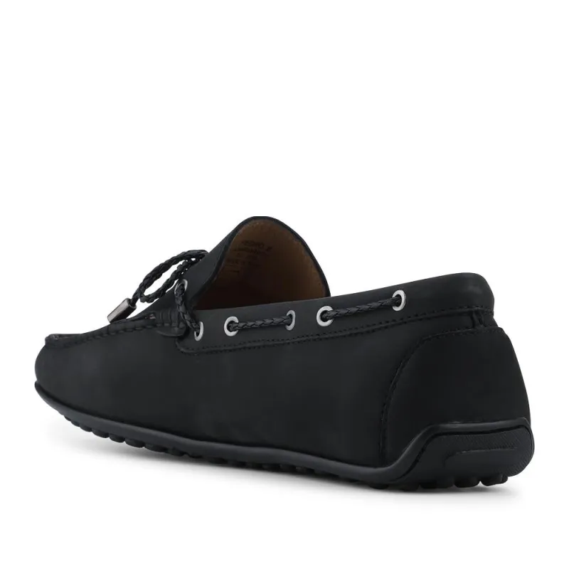 Pedro Leather Tasselled Loafers - PEDRO / 328 711 - Black Nubuck made by Jones Bootmaker