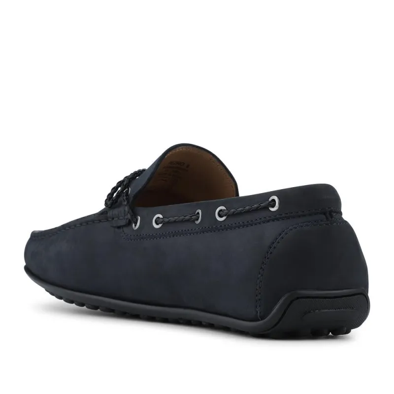 Pedro Leather Tasselled Loafers - PEDRO / 328 711 - Navy Nubuck made by Jones Bootmaker