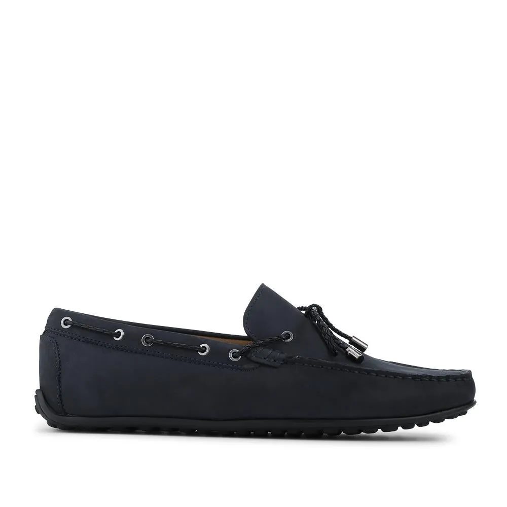Pedro Leather Tasselled Loafers - PEDRO / 328 711 - Navy Nubuck sold by Jones Bootmaker product image thumbnail 3