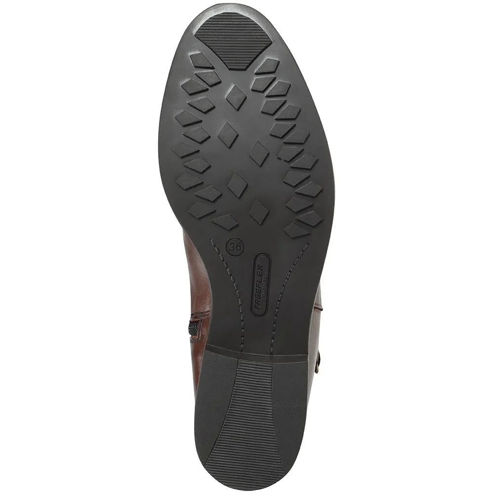 Leather Knee High Boot - CARM30512 / 316 573 - Navy-Brown sold by Jones Bootmaker product image thumbnail 4