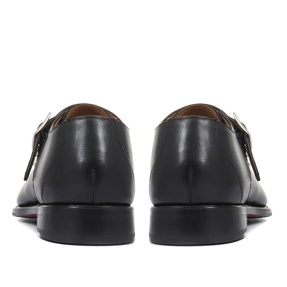 Knoxx Leather Monk Shoes - KNOXX / 318 994 - Black sold by Jones Bootmaker product image thumbnail 3