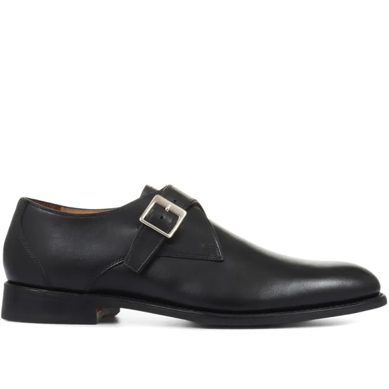 Knoxx Leather Monk Shoes - KNOXX / 318 994 - Black made by Jones Bootmaker