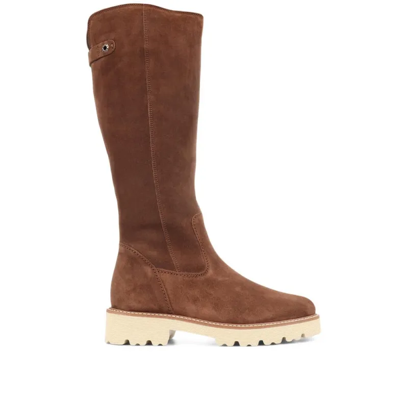 Tall Suede Boots - GAB34511 / 320 520 - Tan Suede made by Jones Bootmaker