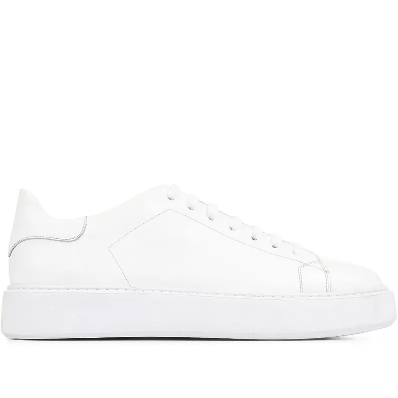 Sedbergh Smart Leather Trainers - SEDBERGH / 322 931 - White made by Jones Bootmaker