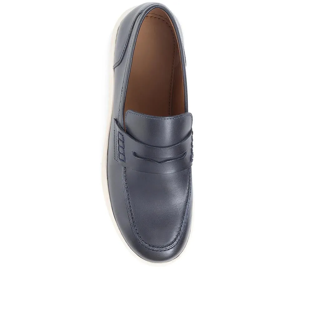 Sal Leather Slip-on Loafers - SAL / 323 683 - Navy sold by Jones Bootmaker product image thumbnail 5