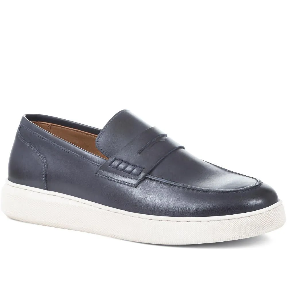 Sal Leather Slip-on Loafers - SAL / 323 683 - Navy sold by Jones Bootmaker product image thumbnail 2