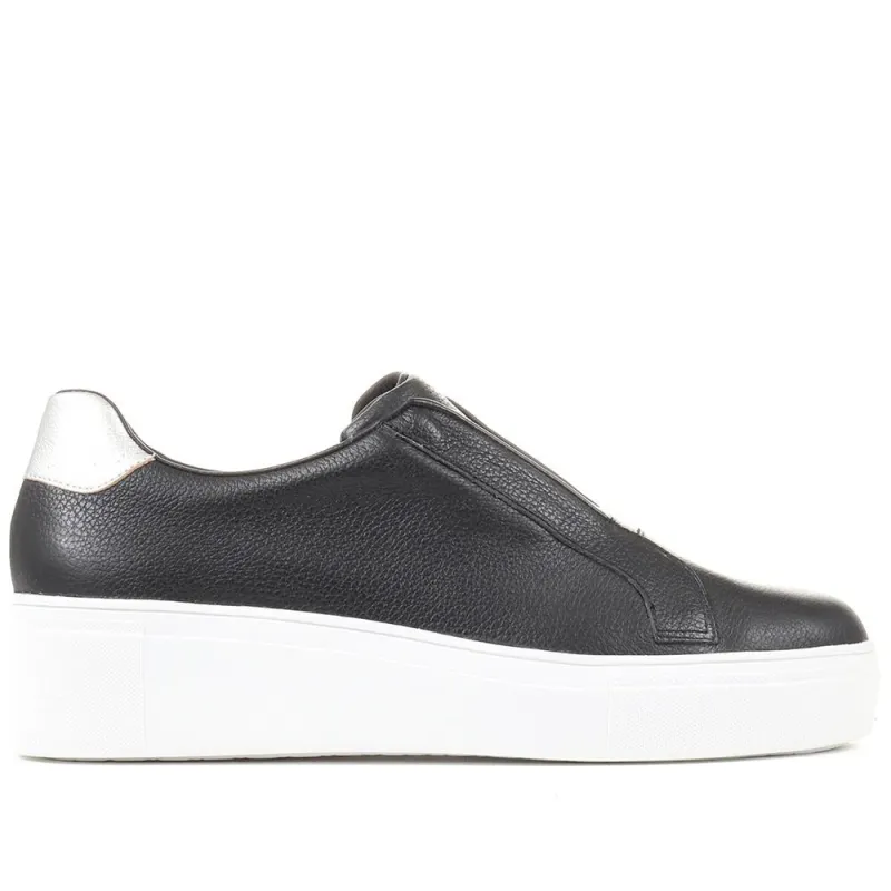 Fernanda Laceless Trainers - FERNANDA / 323 738 - Black made by Jones Bootmaker