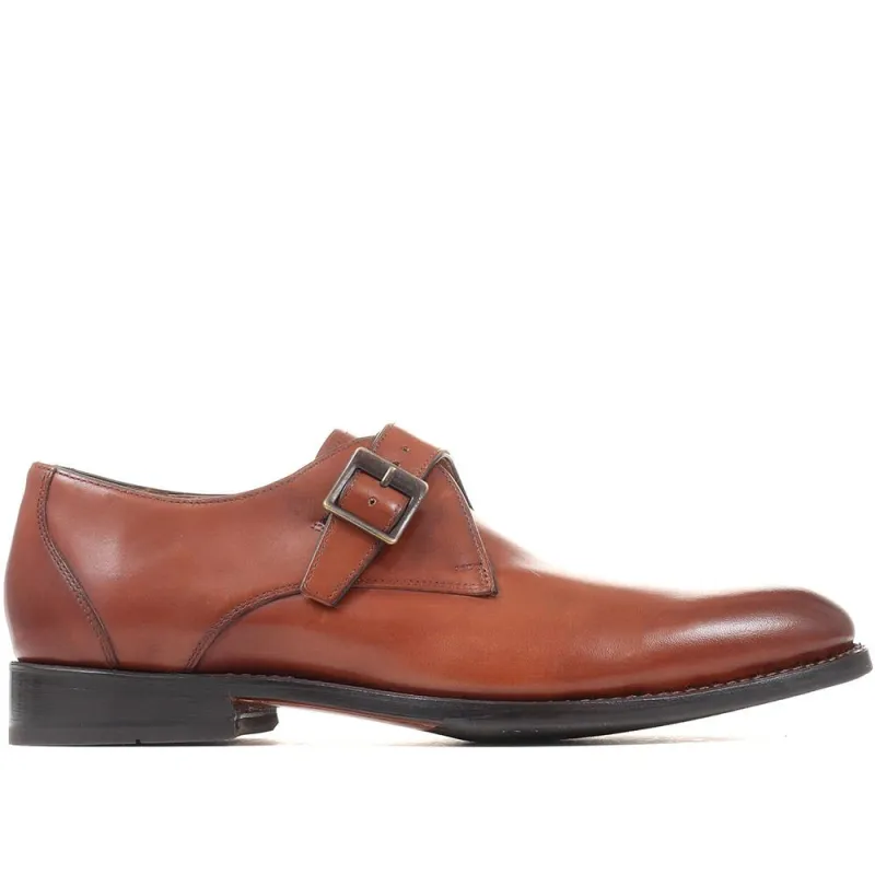 Knoxx Leather Monk Shoes - KNOXX / 318 994 - British Tan made by Jones Bootmaker