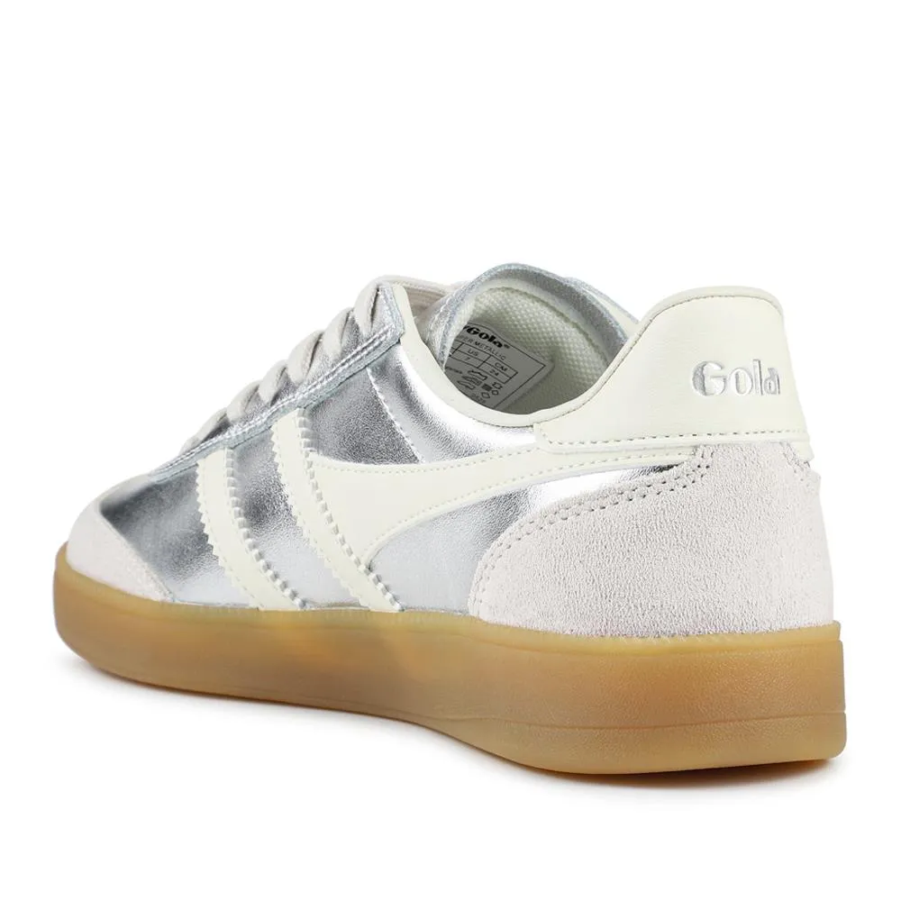 Gola Viper Metallic Leather Lace Up Trainers - JAC42500 / 327 783 - Silver sold by Jones Bootmaker product image thumbnail 3