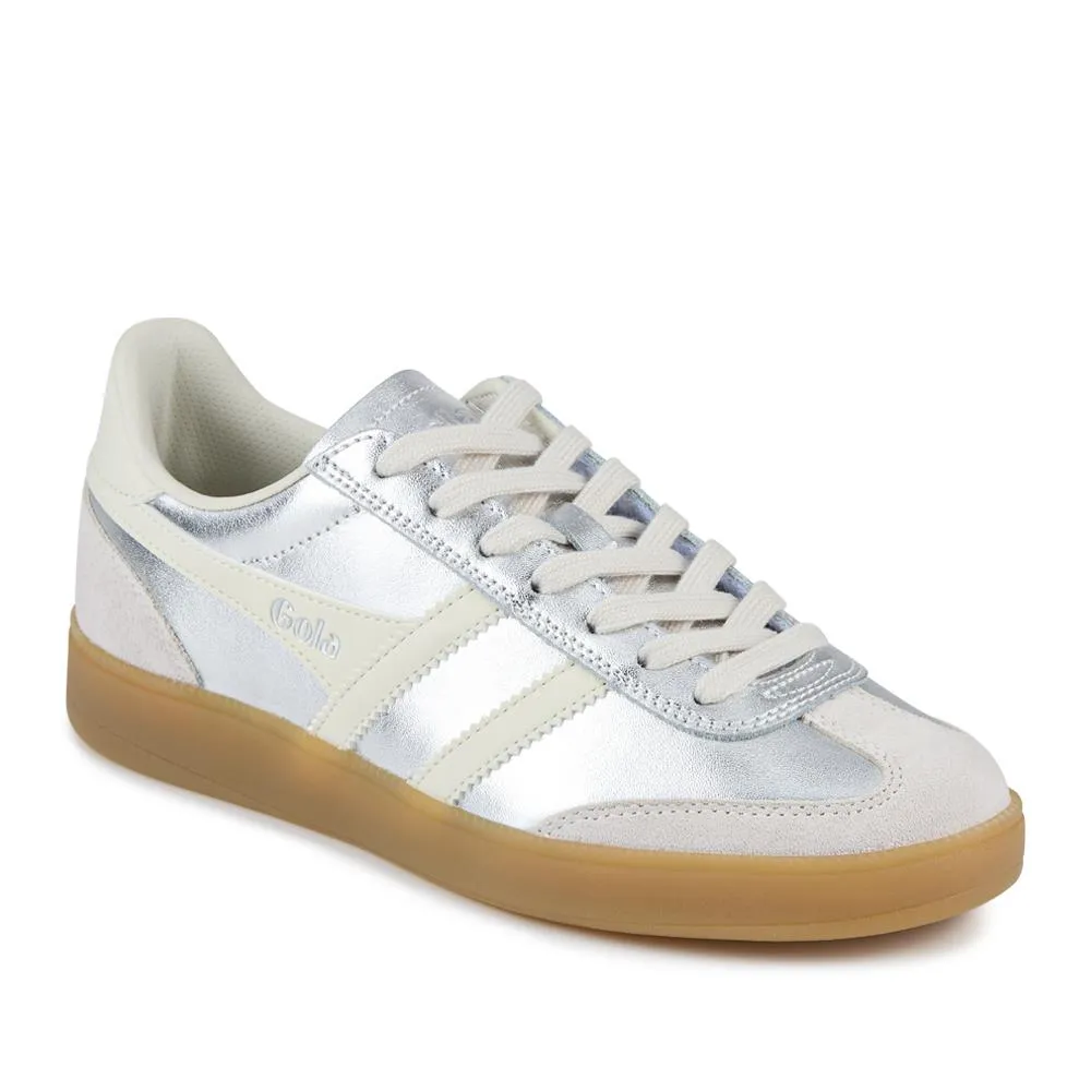 Gola Viper Metallic Leather Lace Up Trainers - JAC42500 / 327 783 - Silver sold by Jones Bootmaker product image thumbnail 2
