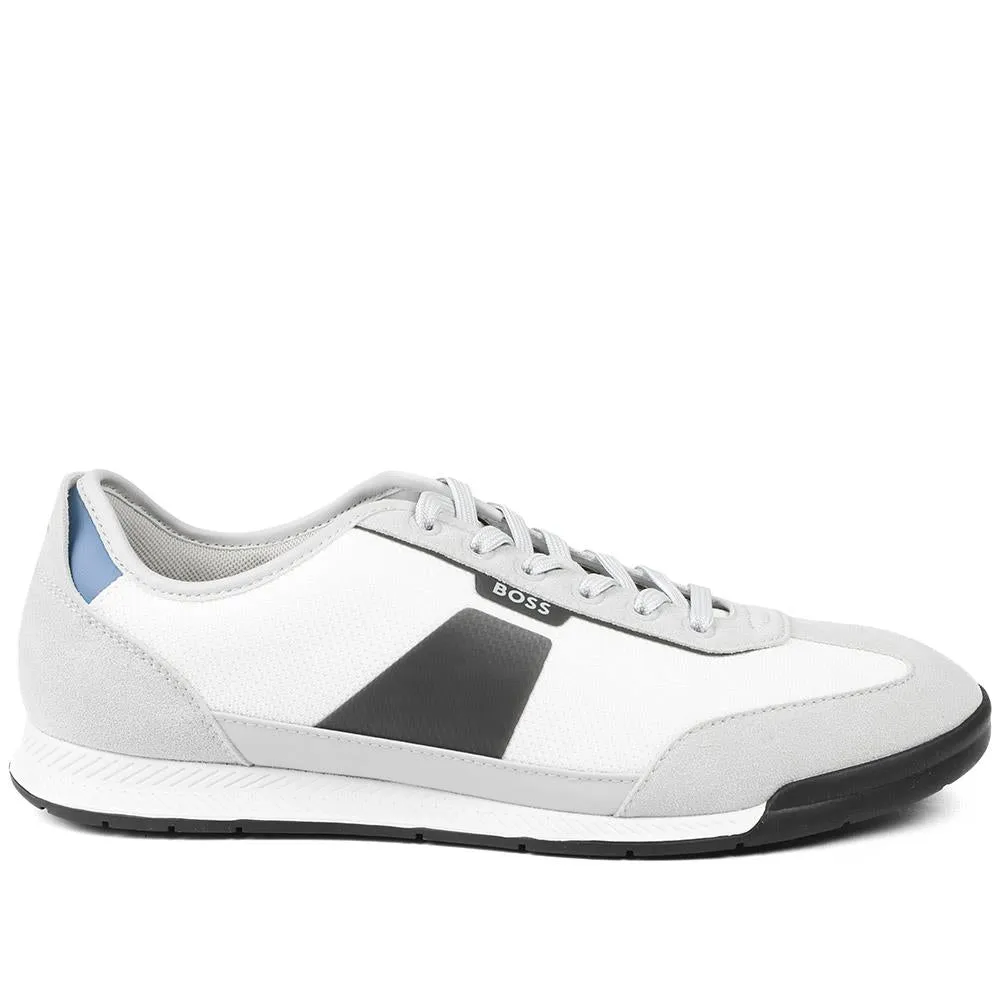 Everyday Lace Trainers - HUGO43506 / 328 701 - White-Grey sold by Jones Bootmaker