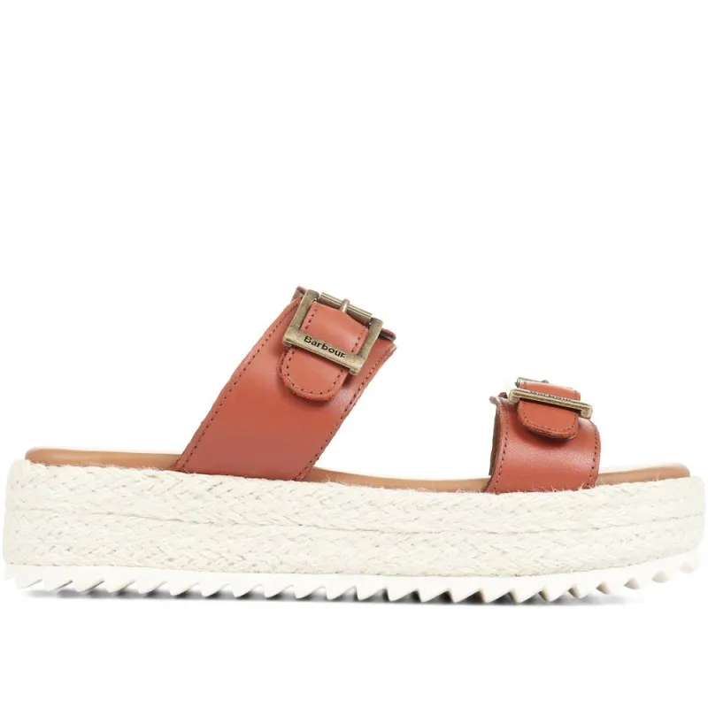 Amelda Leather Platform Sandals - BARBR35517 / 321 405 - Tan made by Barbour