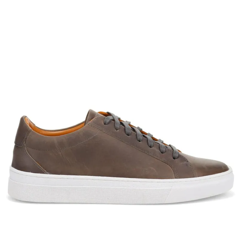 Troon Leather Trainers  - TROON / 326 324 - Grey Nubuck made by Jones Bootmaker