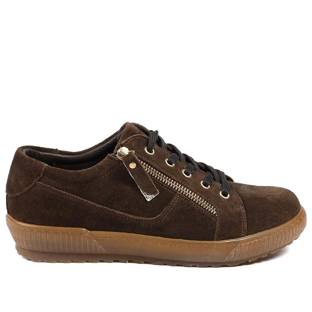 Padova Wide-Fit Leather Trainers - PADOVAWIDE / 326 787 sold by Jones Bootmaker