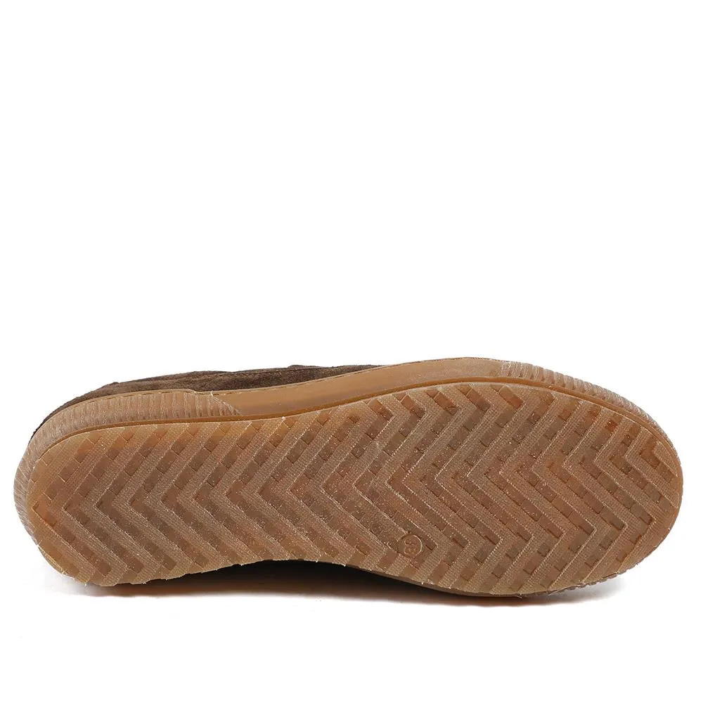 Padova Wide-Fit Leather Trainers - PADOVAWIDE / 326 787 - Chocolate Suede sold by Jones Bootmaker product image thumbnail 5