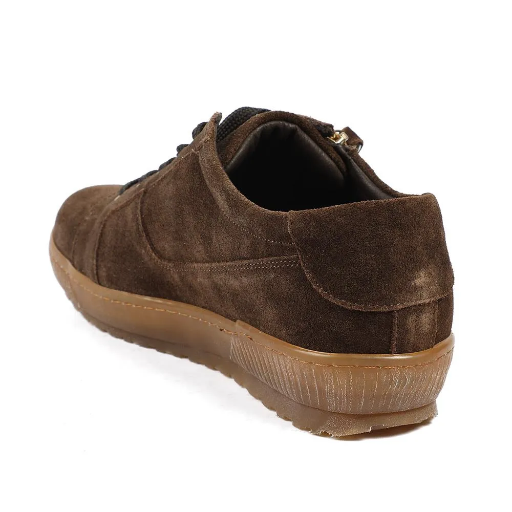 Padova Wide-Fit Leather Trainers - PADOVAWIDE / 326 787 - Chocolate Suede sold by Jones Bootmaker product image thumbnail 3