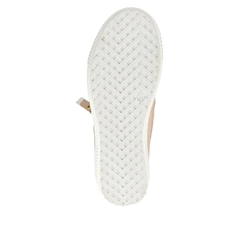 Padova Wide-Fit Leather Trainers - PADOVAWIDE / 326 787 - Stone sold by Jones Bootmaker product image thumbnail 5