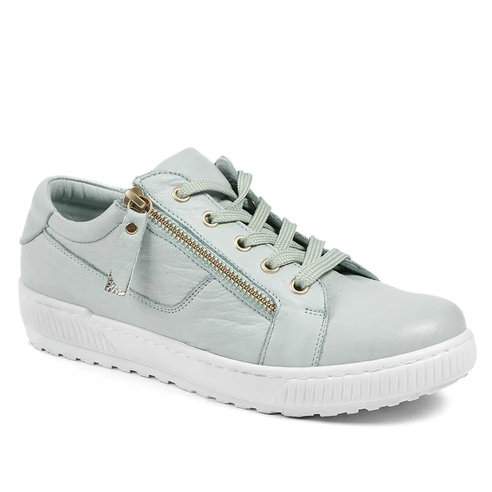 Padova Wide-Fit Leather Trainers - PADOVAWIDE / 326 787 - Mint sold by Jones Bootmaker product image thumbnail 2