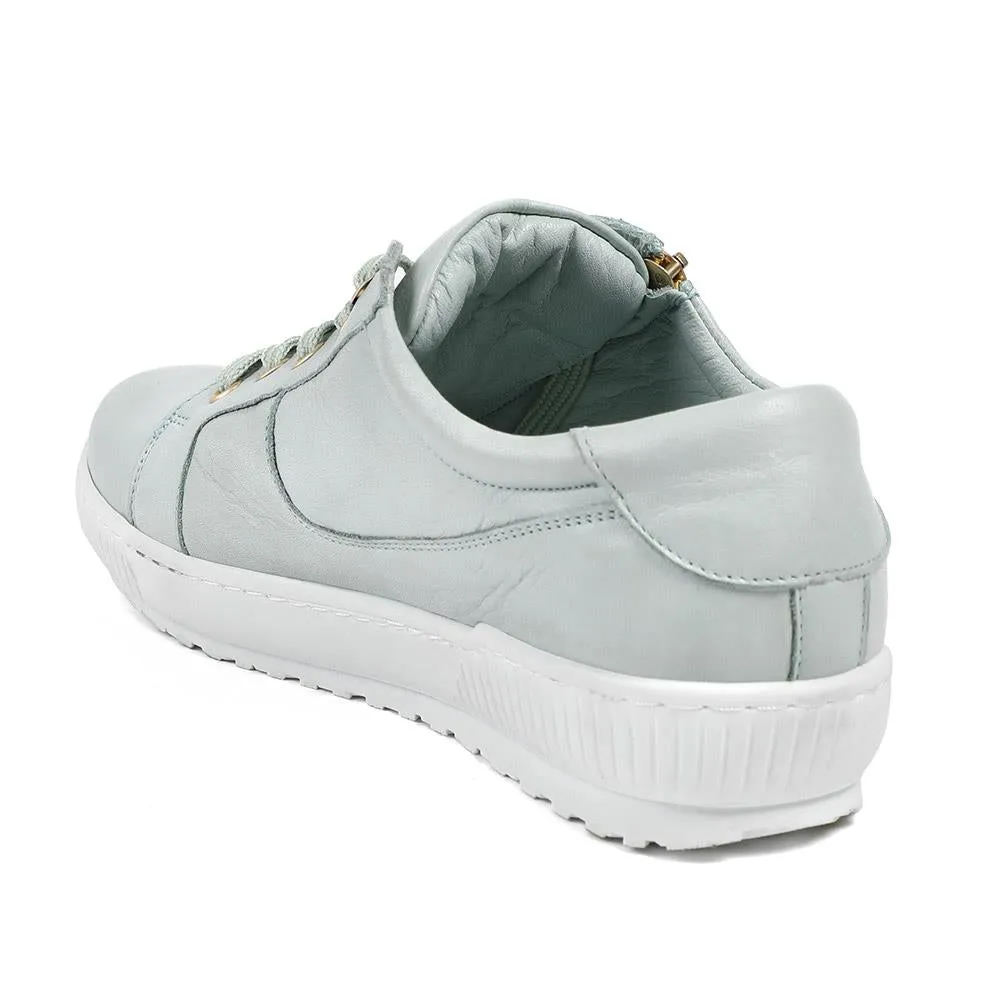 Padova Wide-Fit Leather Trainers - PADOVAWIDE / 326 787 - Mint sold by Jones Bootmaker product image thumbnail 3