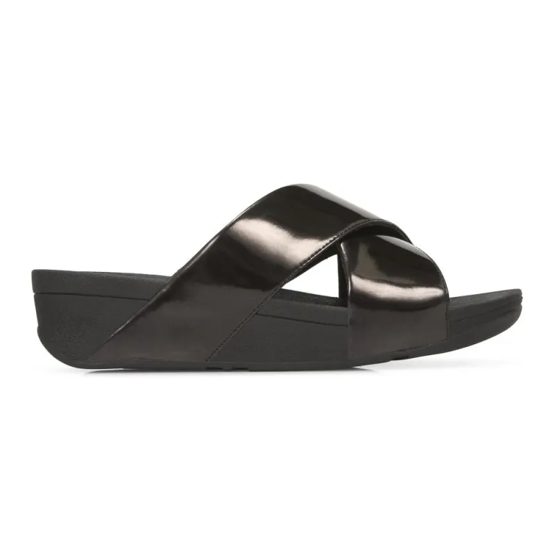 Lulu Mirror Cross Slide Sandals - FITF27503 / 313 370 - Black made by Fitflop