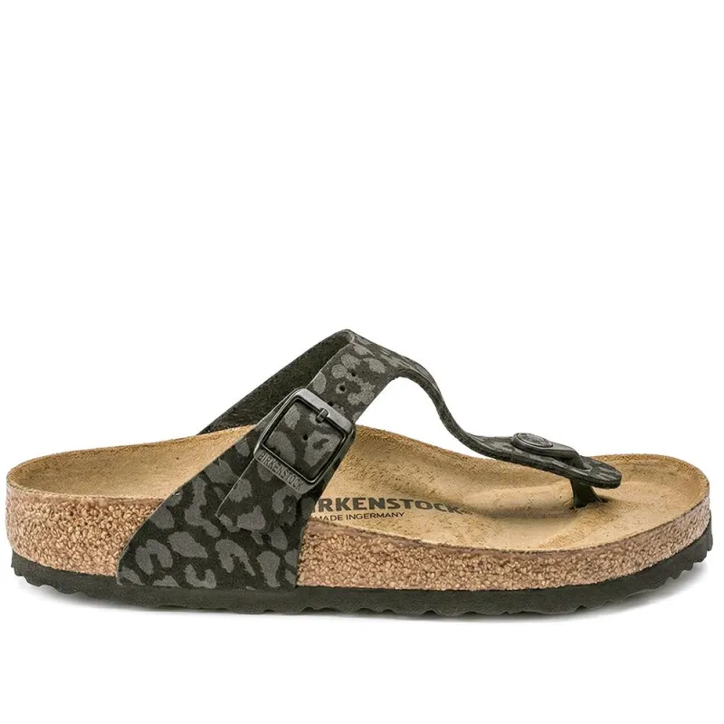 Birkenstock Gizeh Toe Post Sandals - BIRK29507 / 314 728 - Leopard made by Birkenstock