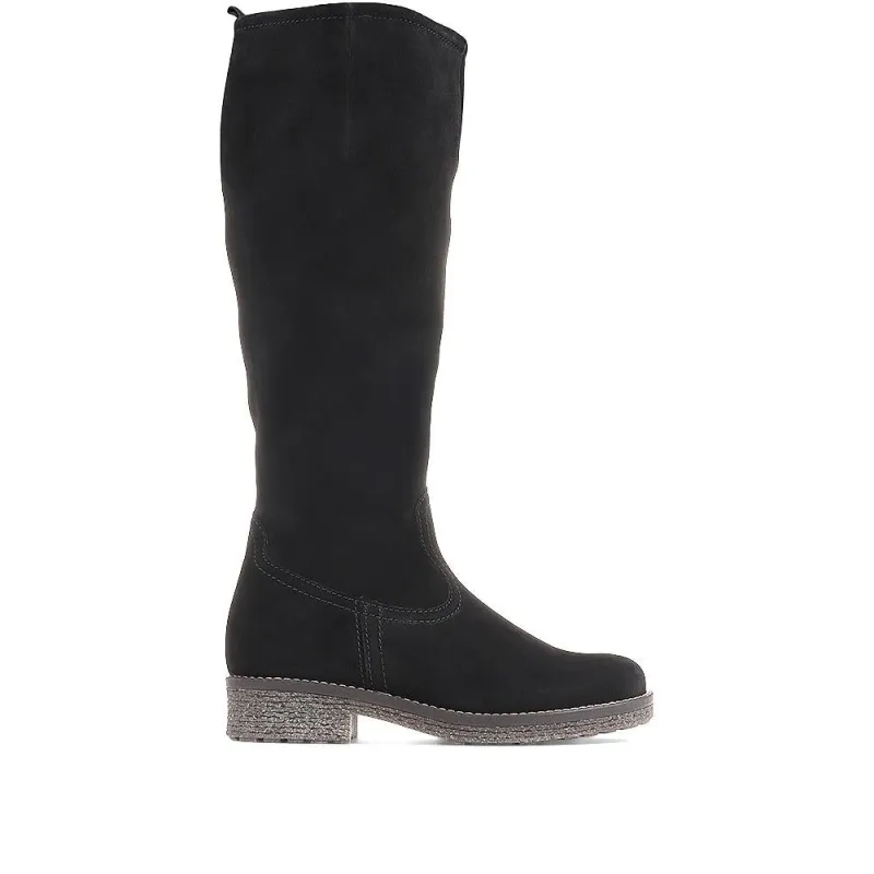 Suede Knee-High Boots - GAB36516 / 322 676 - Black made by Jones Bootmaker