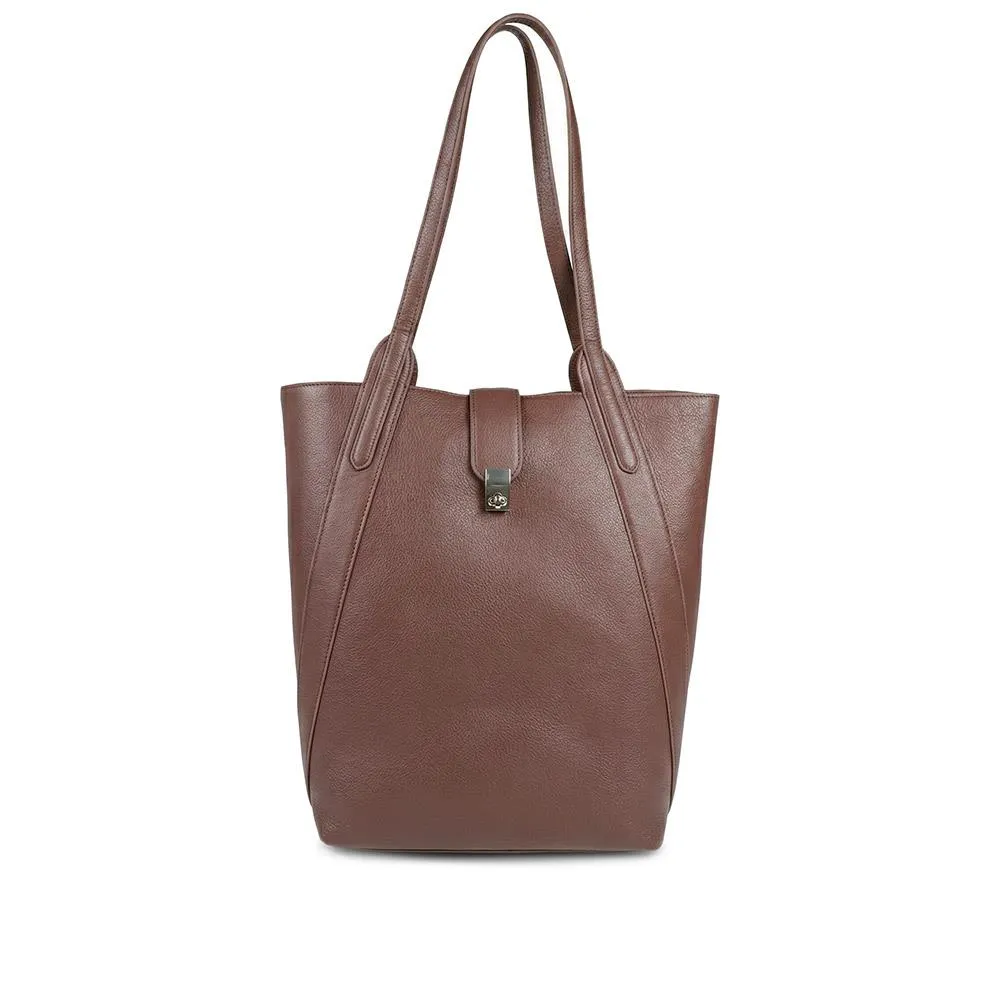 Vancover Leather Shoulder Bag - VANCOVER / 329 202 - Cherry Brown sold by Jones Bootmaker
