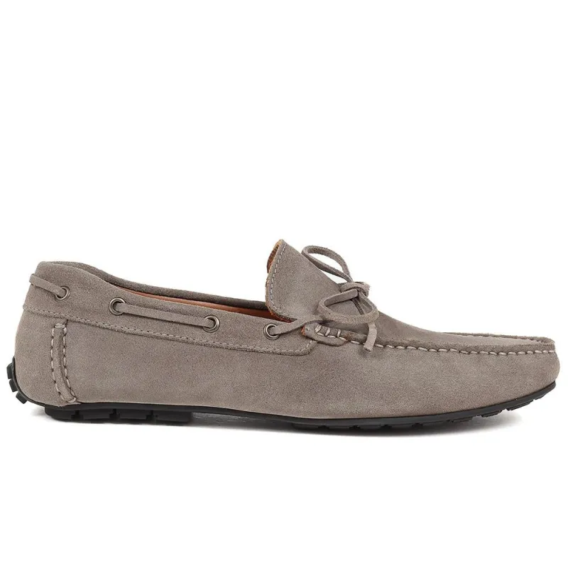 Percival Casual Moccasins - PERCIVAL / 324 023 - Grey made by Jones Bootmaker
