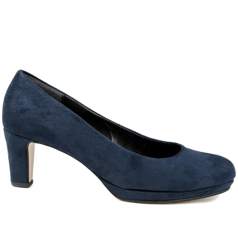 Almond Toe Court Shoe - GAB26502 / 311 104 - Navy made by Jones Bootmaker