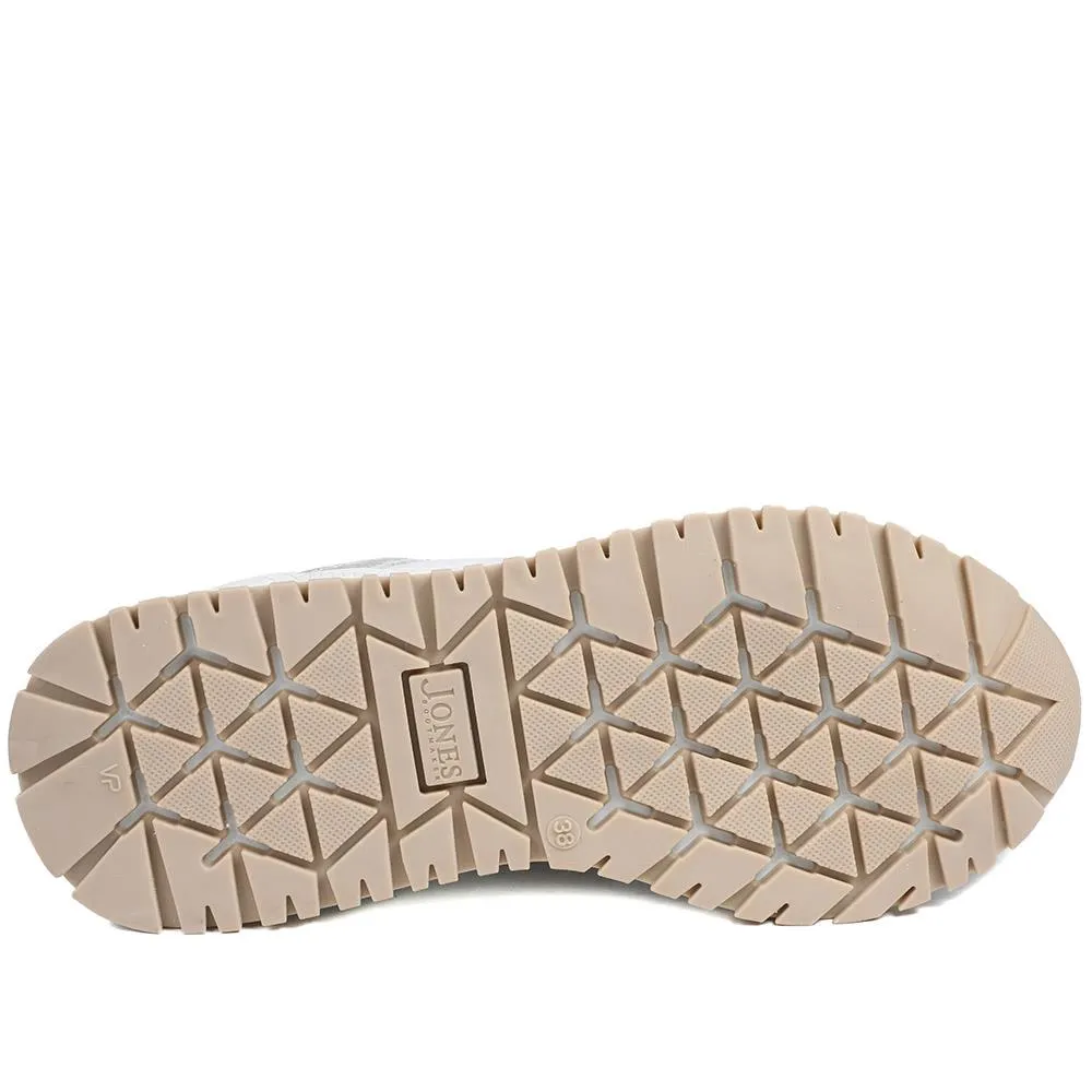 Asha Leather Wedge Trainers - ASHA / 329 137 - White Metallic sold by Jones Bootmaker product image thumbnail 5