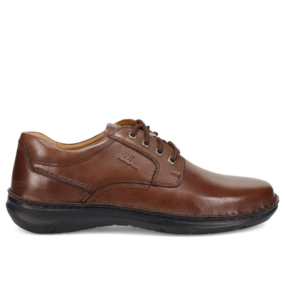 Smart Leather Lace-Up Shoes - JOSEF40504 / 326 430 - Dark Brown sold by Jones Bootmaker