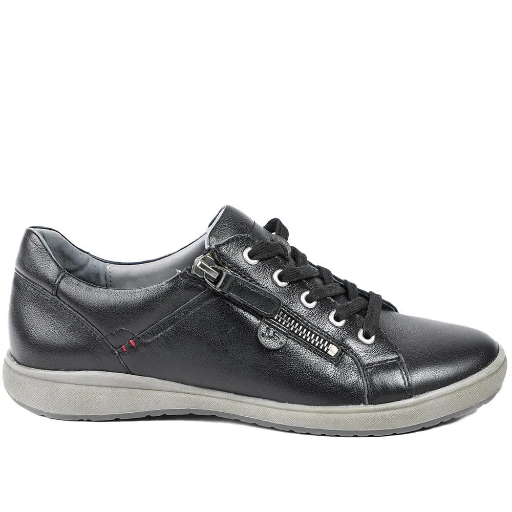 Lace-Up Leather Trainers - JOSEF40512 / 326 496 - Black sold by Jones Bootmaker