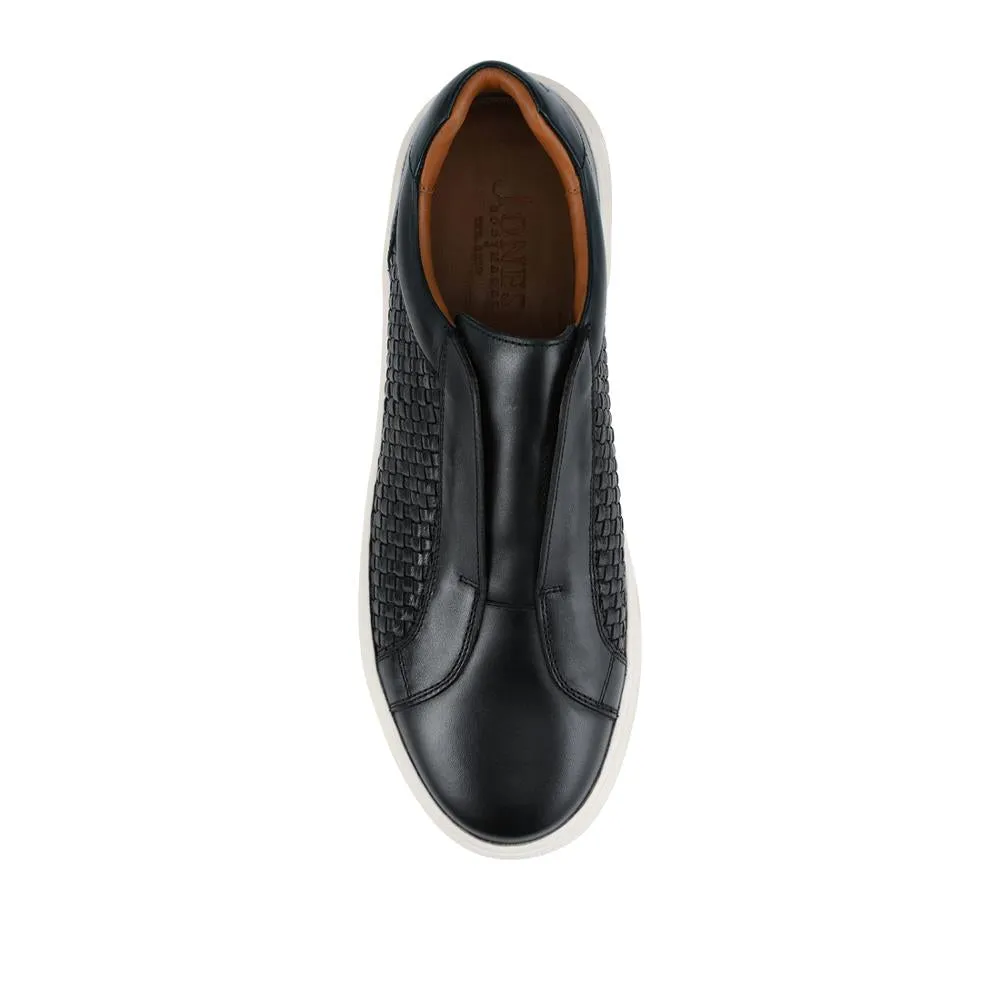 Swindon Leather Woven Slip On Trainers - SWINDON / 328 818 - Black sold by Jones Bootmaker product image thumbnail 4