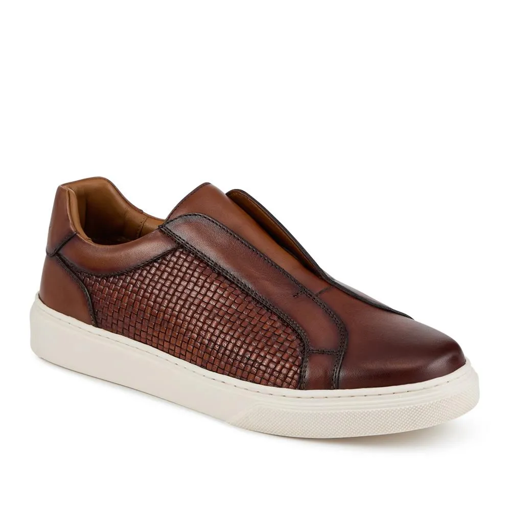 Swindon Leather Woven Slip On Trainers - SWINDON / 328 818 - Tan sold by Jones Bootmaker product image thumbnail 2