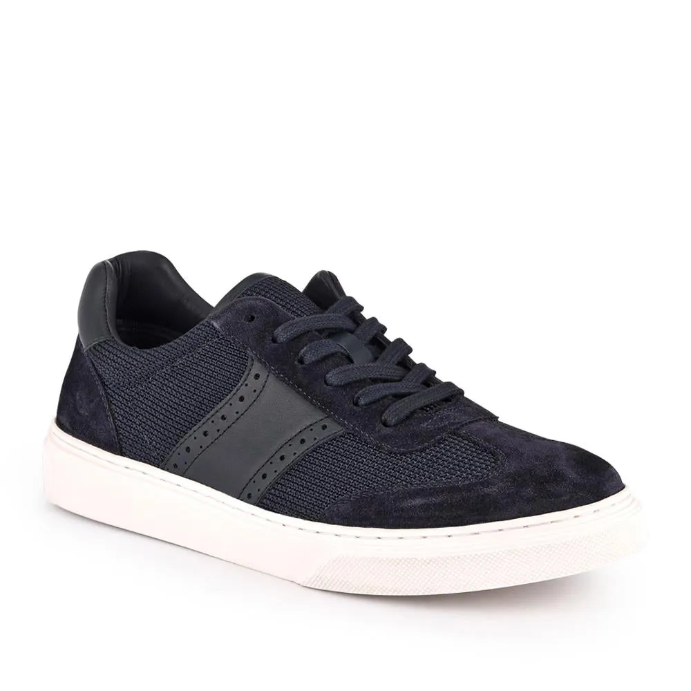 Stephan Lace-Up Leather Trainers - STEPHAN / 328 076 - Navy Suede sold by Jones Bootmaker product image thumbnail 2