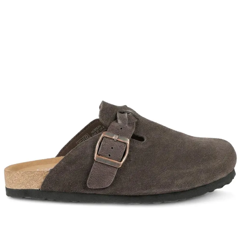 Hespera Suede Leather Clogs - HESPERA / 329 397 - Chocolate Suede made by Jones Bootmaker